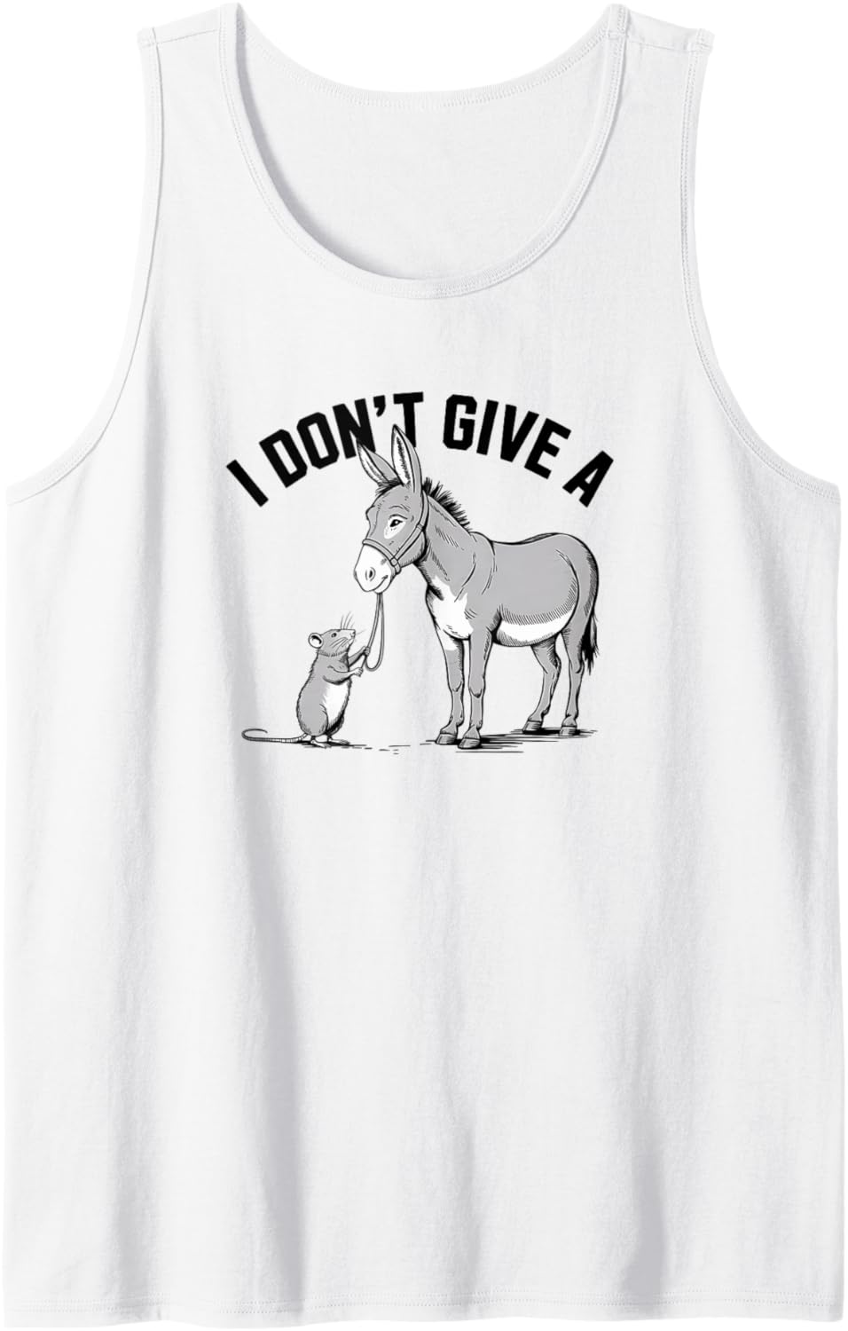 I Dont Give A Rats Donkey Mouse Rat Meme Offensive Humor Tank Top