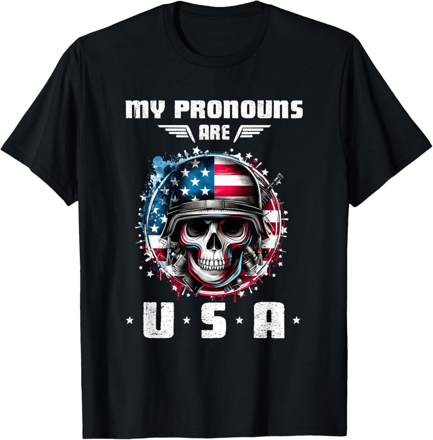 Cringe Shirts My Pronouns Are USA Flag 4th of July Patriotic
