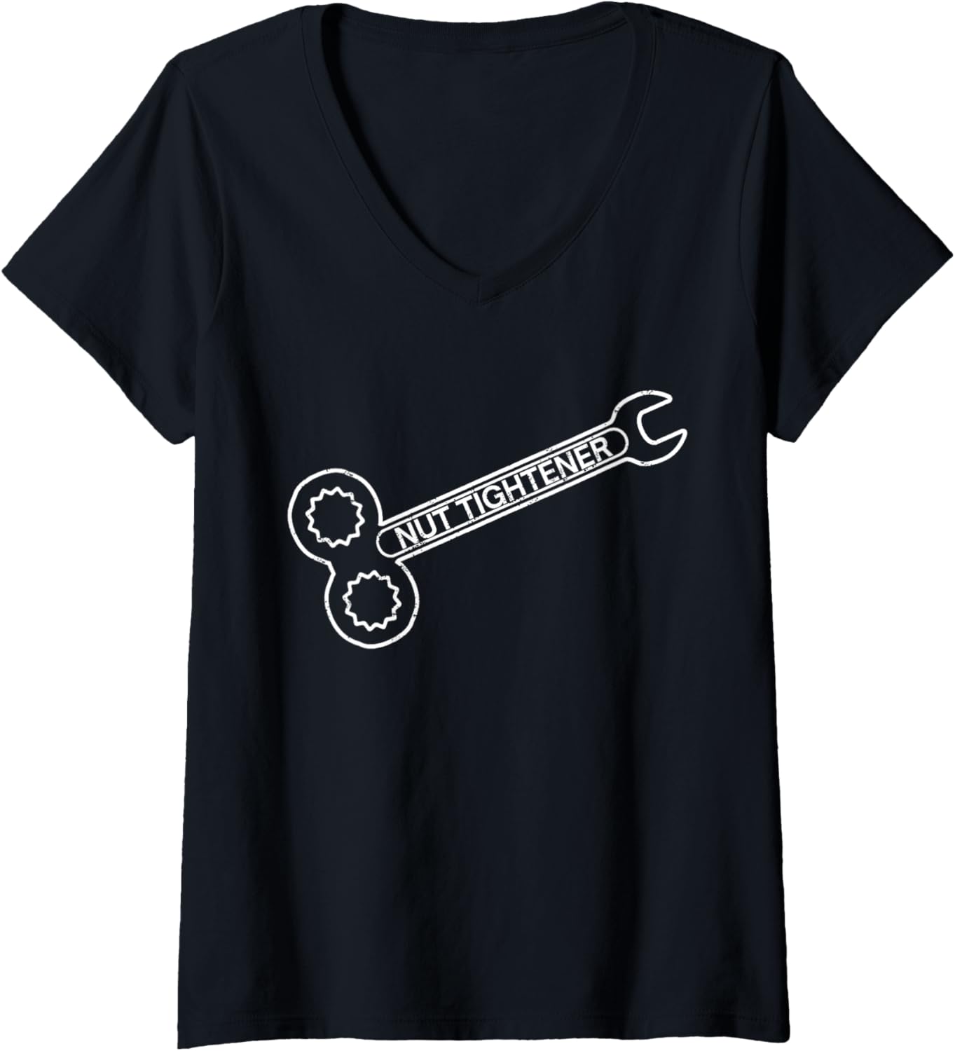 Womens Funny Tool Mechanic Mechanical Humor Joke Meme Screw Wrench V-Neck
