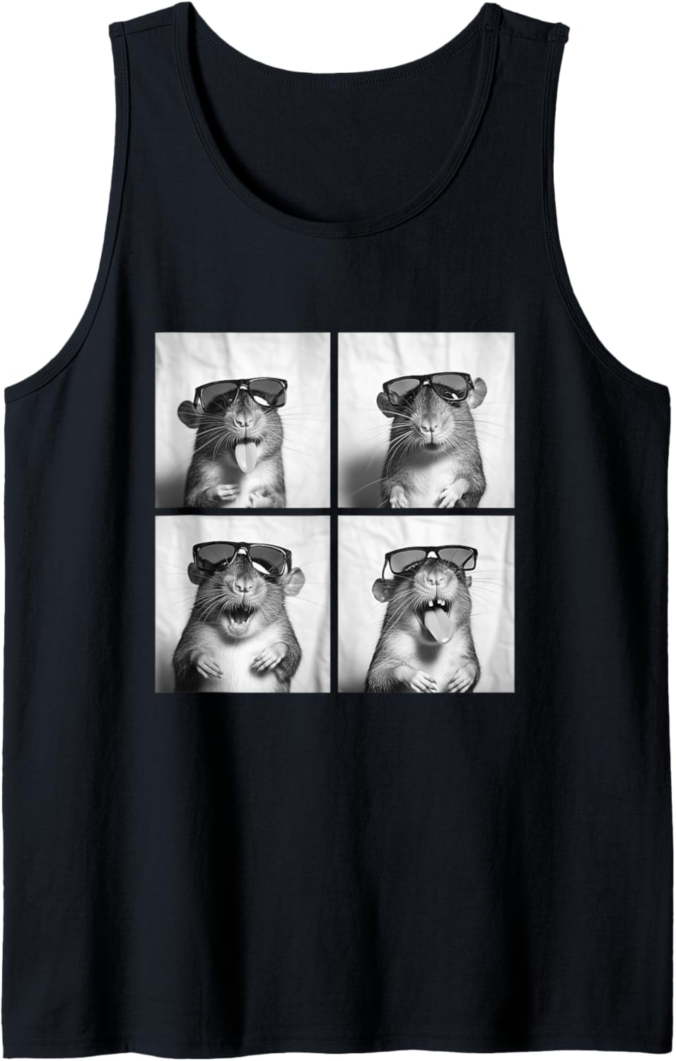 Funny Rats with Sunglasses Cool Rodent Animals Humor Meme Tank Top