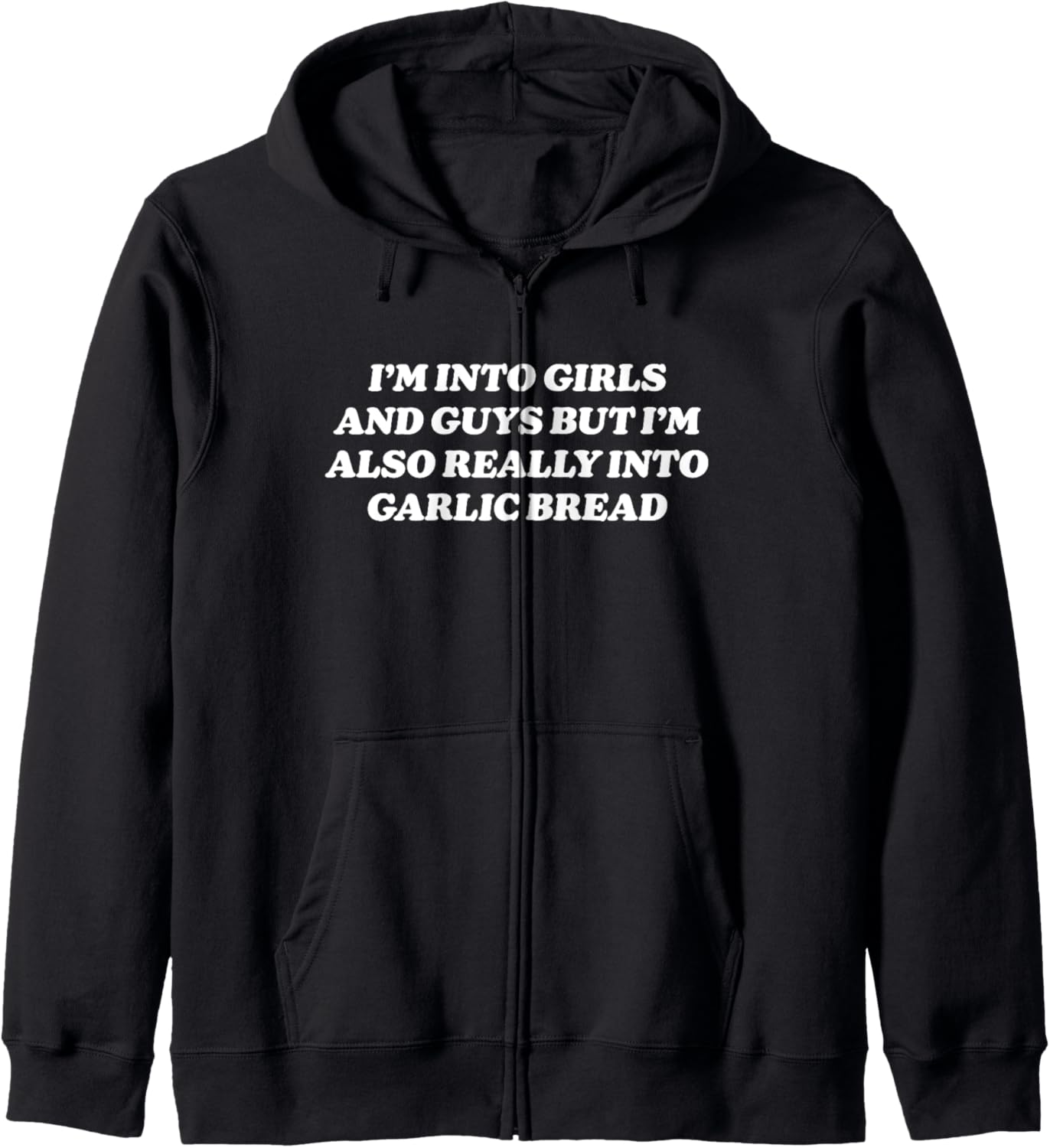 Garlic Bread Meme Bisexual Gay Lesbian Food Foodie Humor Zip Hoodie
