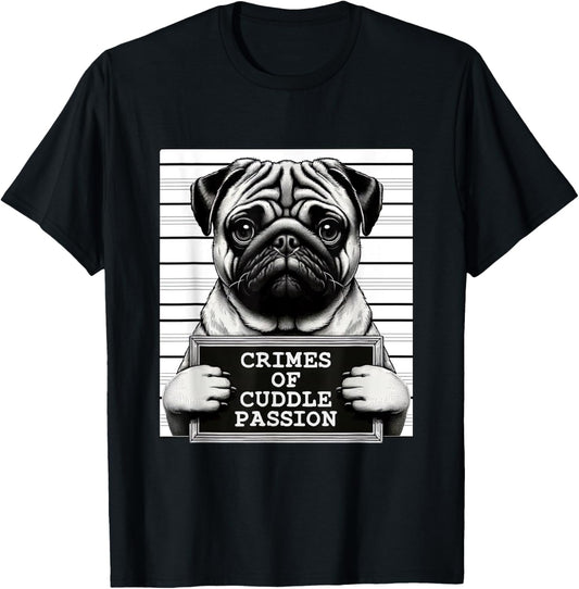 Funny Pug Dog Mugshot Animal Meme Pun Joke Pet Owner Humor