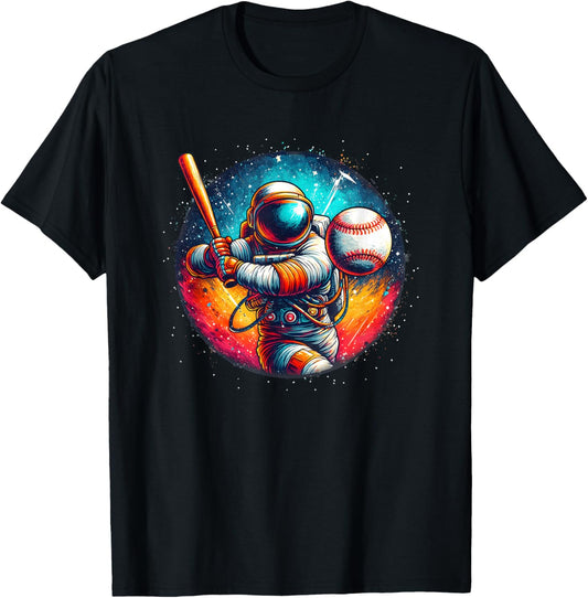 Funny Cringe T Shirts Weird Space Astronaut Baseball Cringe